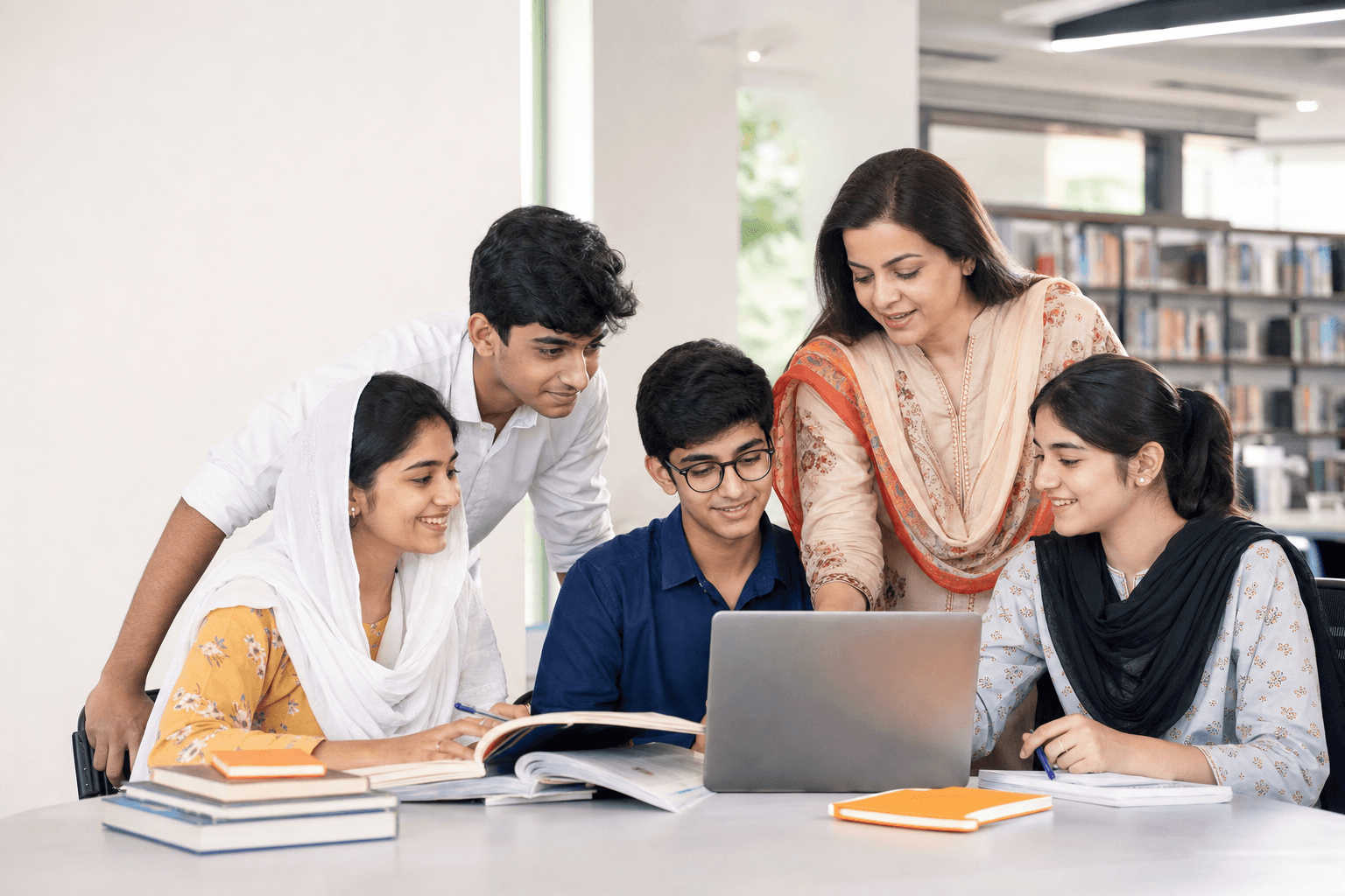 Students studying through Umeed Academy online learning